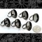 Gunmetal Ring Blanks with Deep Round Settings for 25mm / One inch - Set of Six- RING13